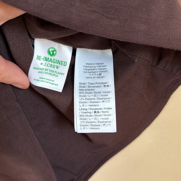 J. Crew FormKnit Scoop Neck Tank Top in Brown Small NWOT - Picture 3 of 3